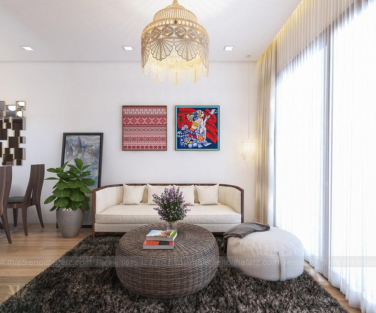 Mẫu thiết kế căn hộ chung cư La Casta 70m2 căn 2 phòng ngủ, ATZ LUXURY ATZ LUXURY Living room Accessories & decoration