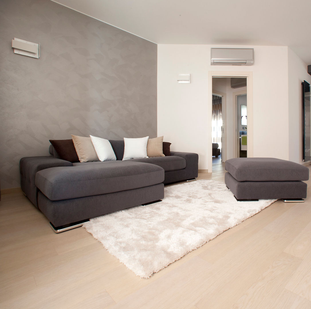 Rovere Europeo Colorsuite® Vanilla, MENOTTI SPECCHIA SRL MENOTTI SPECCHIA SRL Modern living room Wood Wood effect