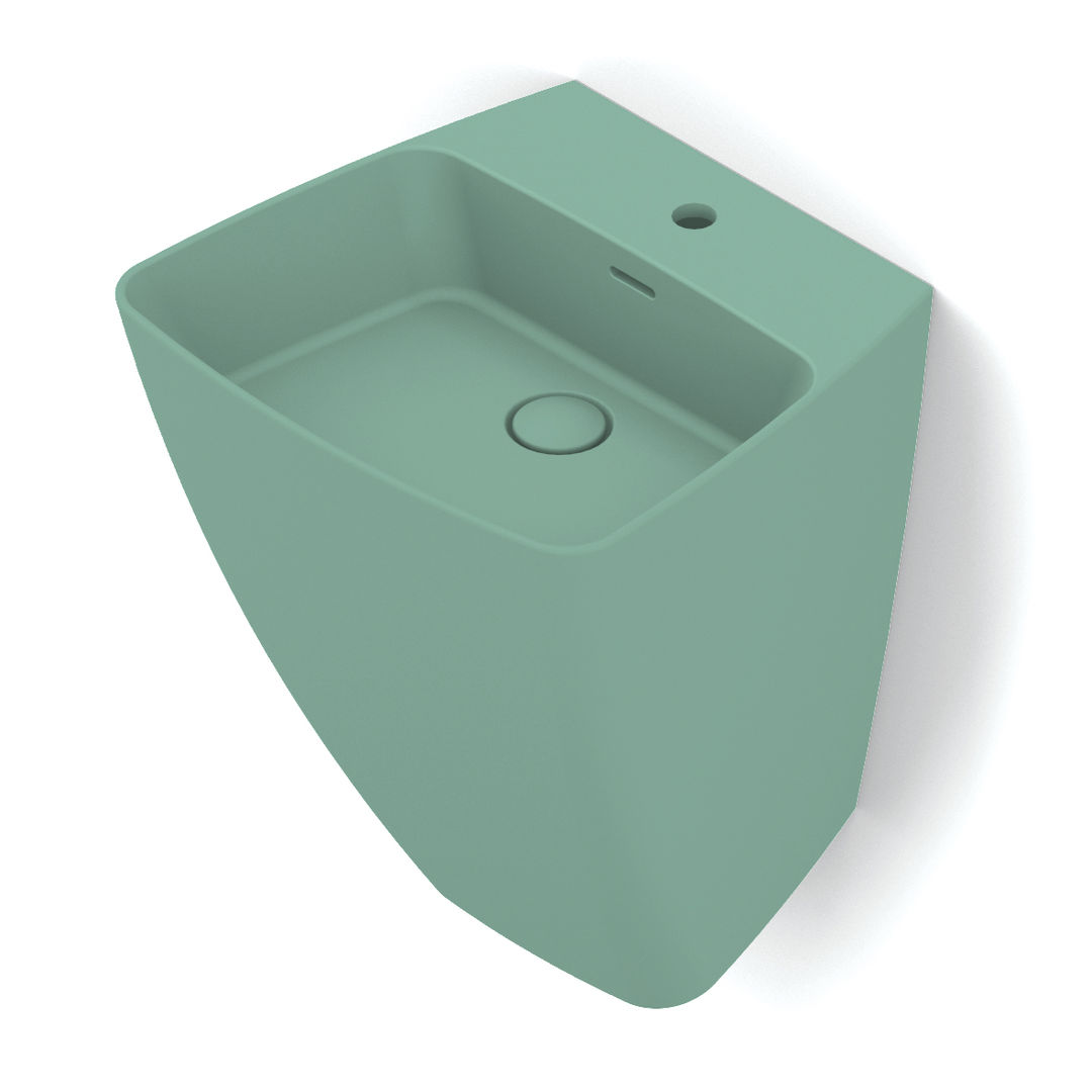 AZI VERDE : Lavabo a parete di moderno design in ceramica made in Italy, eto' Bagno moderno Ceramica Lavabo a parete di moderno design in ceramica made in Italy