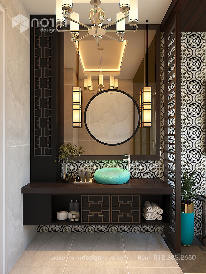 Pavilion Hilltop, Indochine Style, Norm designhaus Norm designhaus Bagno in stile asiatico