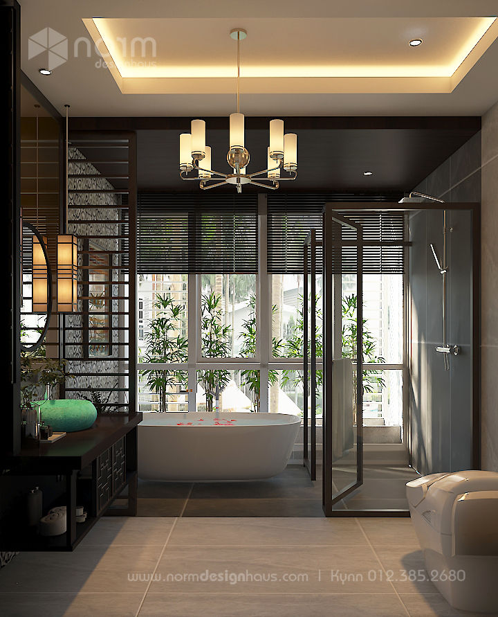 Pavilion Hilltop, Indochine Style Norm designhaus Asian style bathroom