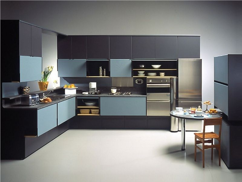 MODULAR KITCHEN AZUL BLUE homify 現代廚房設計點子、靈感&圖片