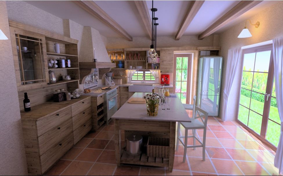 Il legno antico di design, Progetti Abitativi LAB Progetti Abitativi LAB Built-in kitchens Wood Wood effect