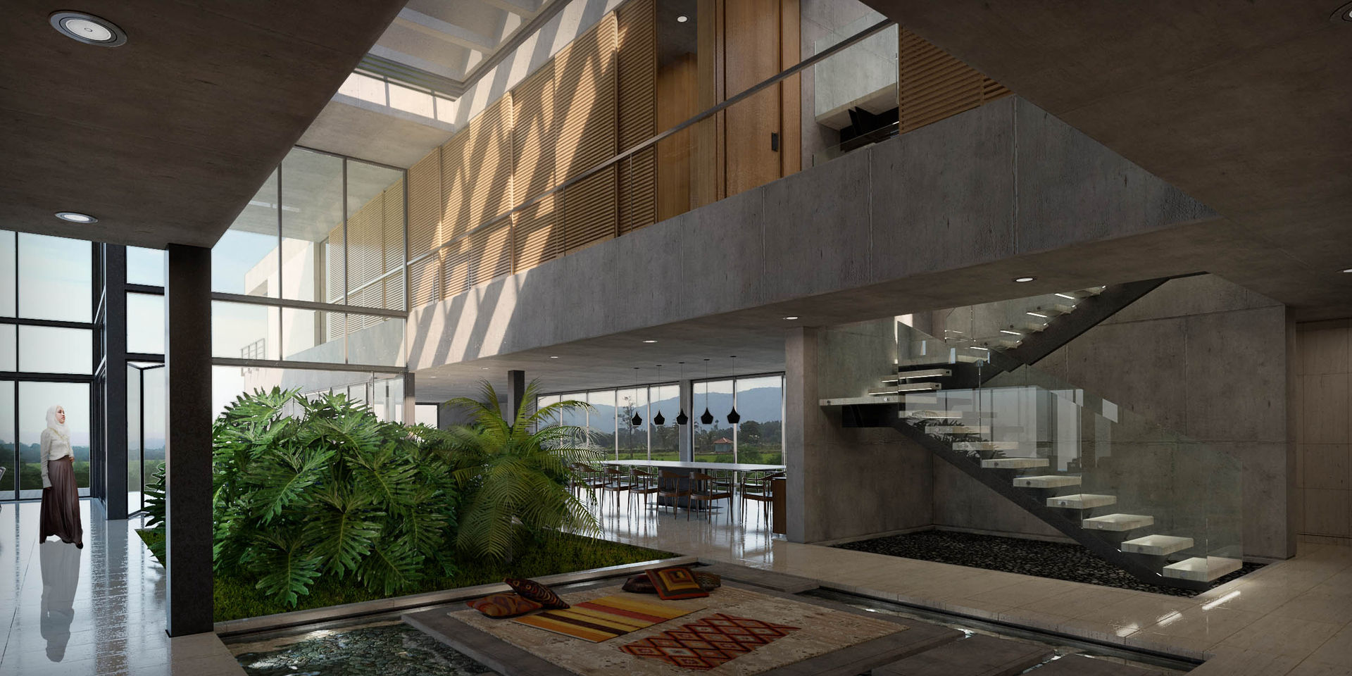 La Casa de los Jardines. Guataparo Country Club , Valencia., BOCA proyectos BOCA proyectos Comedores de estilo moderno Espacios Internos, Diseño Interior, Casas, Vivienda Unifamiliar, Quinta, Guataparo Country Club, Valencia, Carabobo, Proyectos de Arquitectura, Acabados en Obra limpia. Piscina.