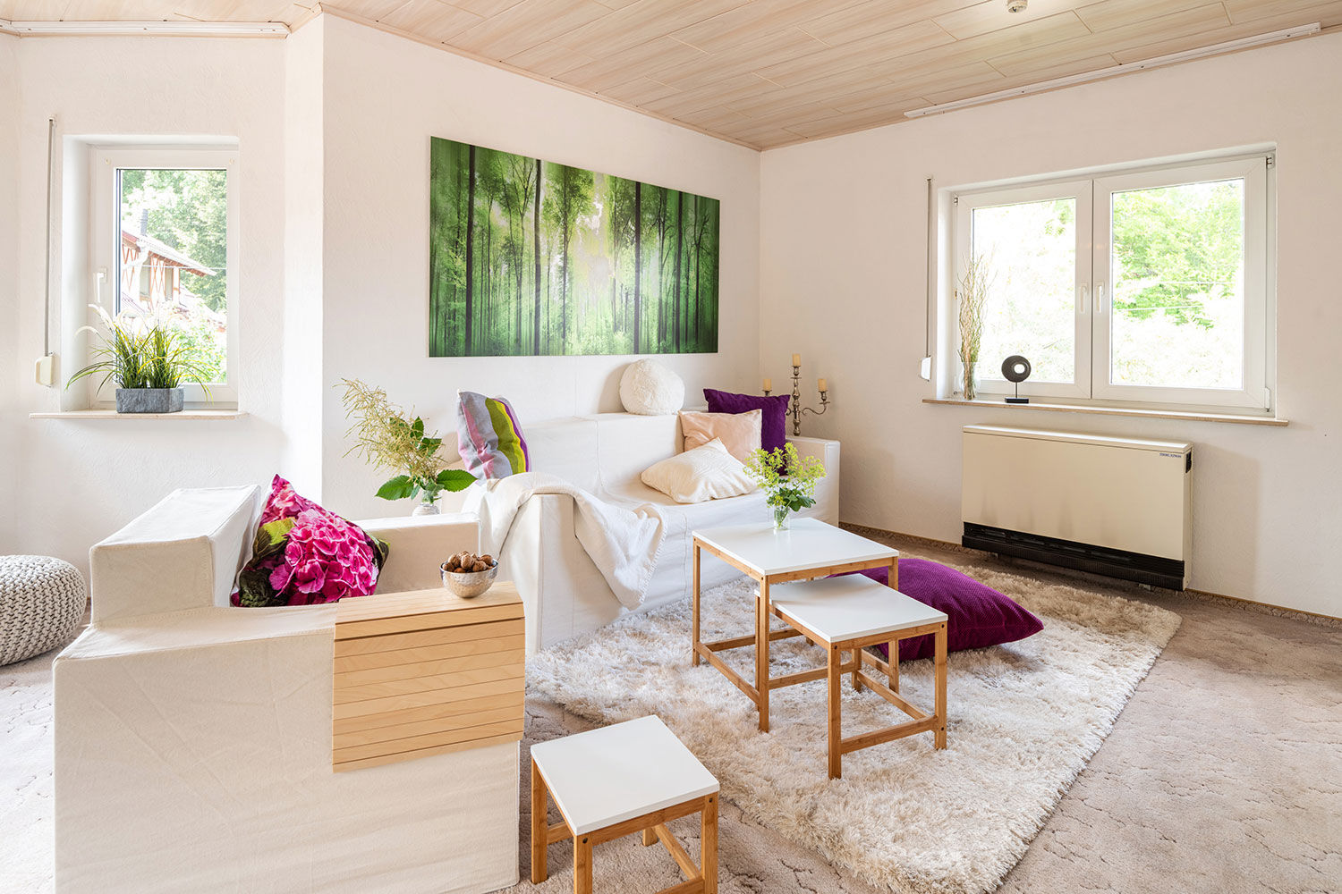 Freundlich und einladend: Home Staging eines Einfamilienhauses, CBK Home CBK Home Moderne Wohnzimmer Accessoires und Dekoration