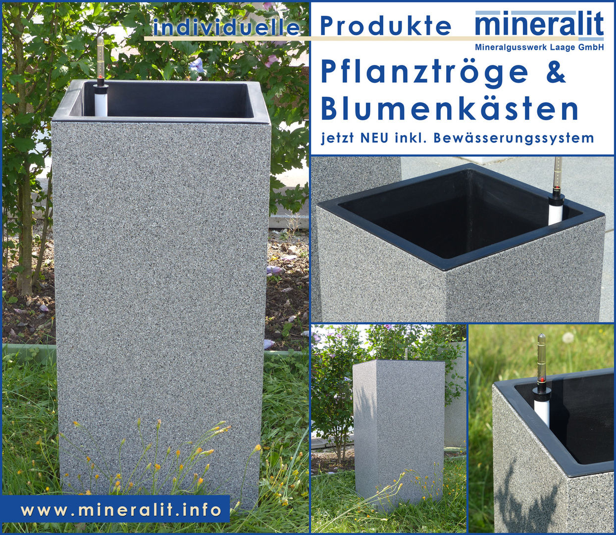 beton blumenkasten anthrazit RECTO 60 Anthrazit – Blumenkasten Outdoor 60x38x40 cm Naturschiefer Sc –  CLIMAQUA main image 0
