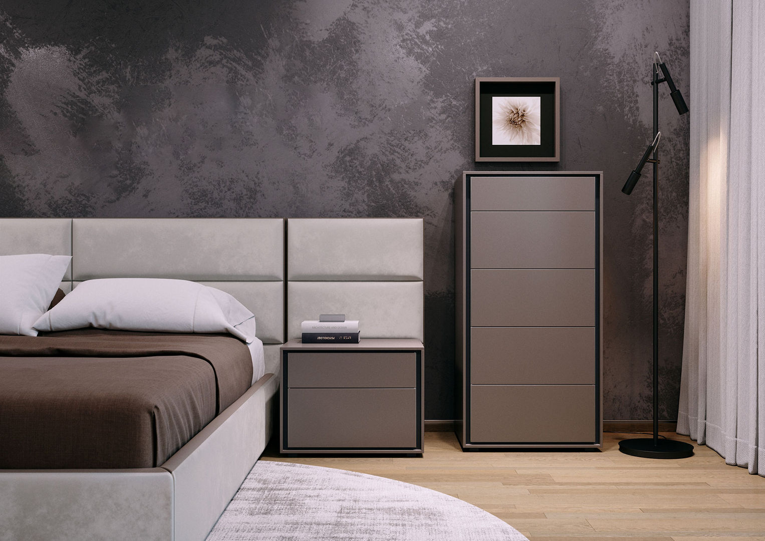 CONTENITORI NOTTE MODERNI, ITALIANELEMENTS ITALIANELEMENTS Modern style bedroom MDF Bedside tables