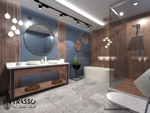 CASA LIRIOS, TRASSO ATELIER TRASSO ATELIER 모던스타일 욕실