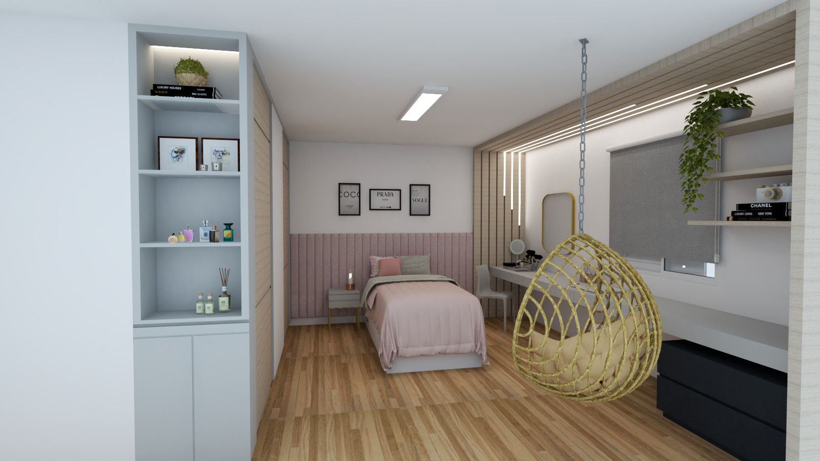 Quarto Adolescente , Gabi Bitencourt Arquitetura & Design Gabi Bitencourt Arquitetura & Design 臥室