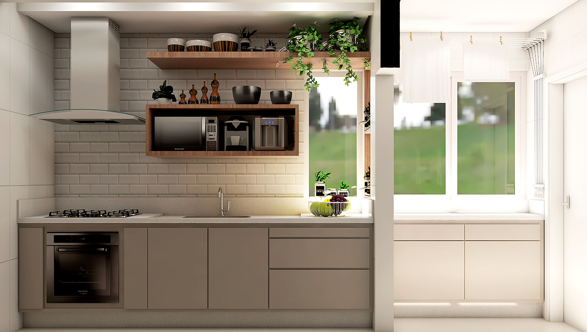 Projeto e Execução para Reforma Apartamento FP|RP Interiores, SCK Arquitetos SCK Arquitetos Modern kitchen