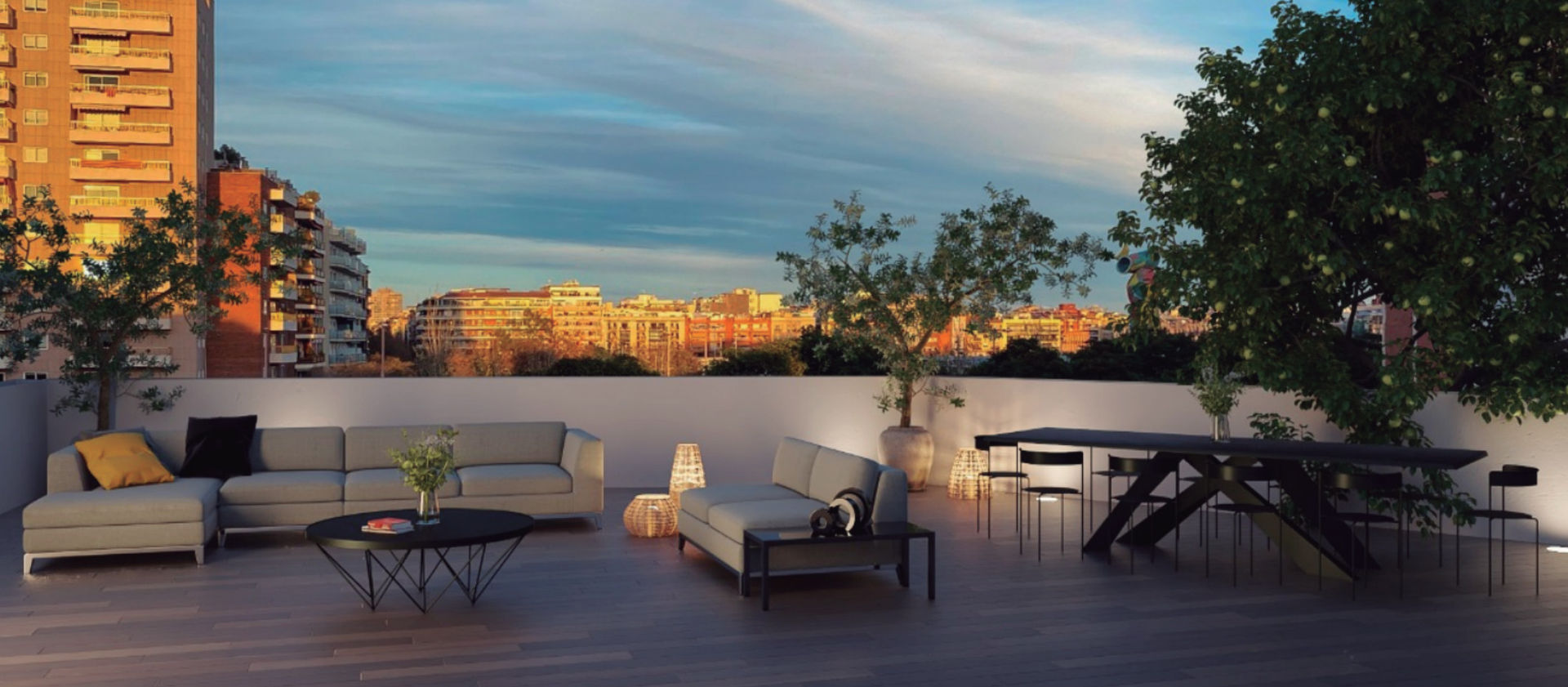 Plurifamiliar Barcelona, ecoarquitectura ecoarquitectura Modern terrace