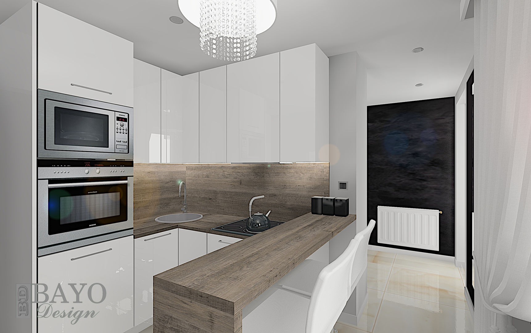 Small kitchen BAYO Design Interior Design Studio Маленькие кухни МДФ