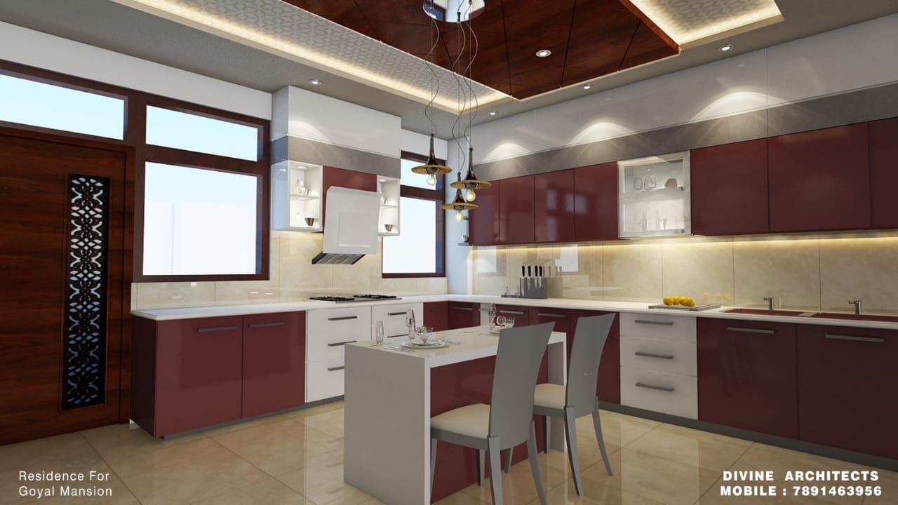 resident, divine architects divine architects Classic style kitchen Cabinetry,Countertop,Furniture,Property,Window,Building,Chair,Table,Wood,Kitchen