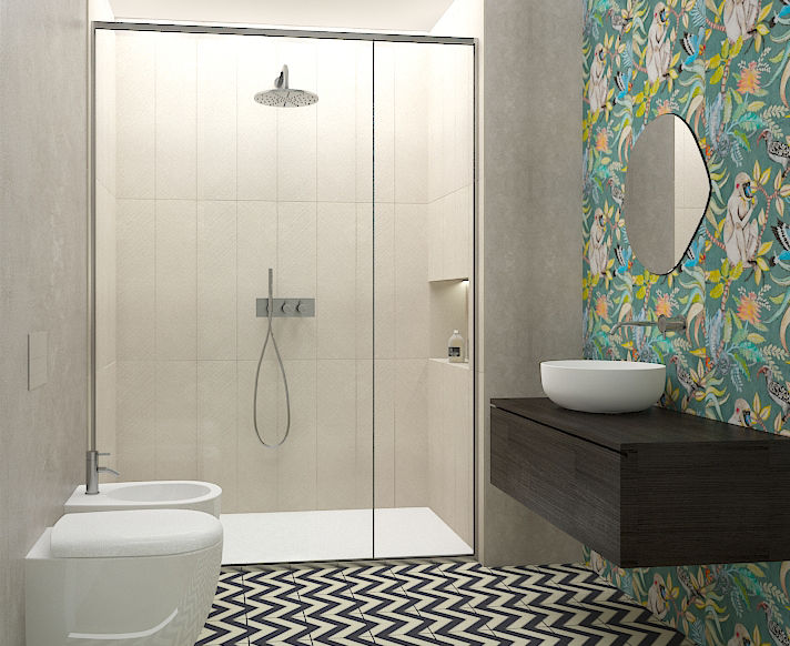 Casa AM - Milano, Studio Zay Architecture & Design Studio Zay Architecture & Design Eclectic style bathroom Ceramic