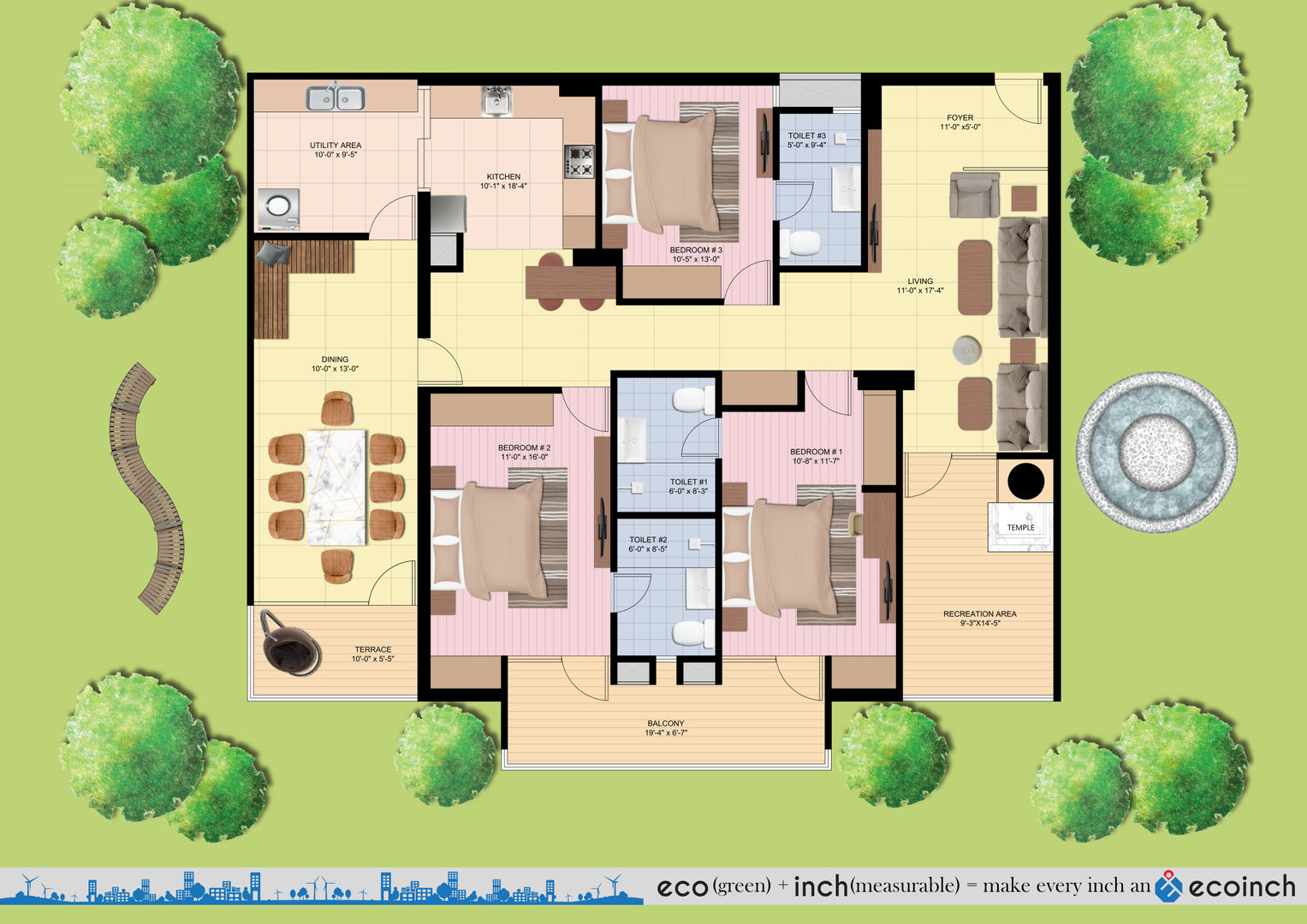 Final Floor Plan Ecoinch Services Private Limited Modern houses