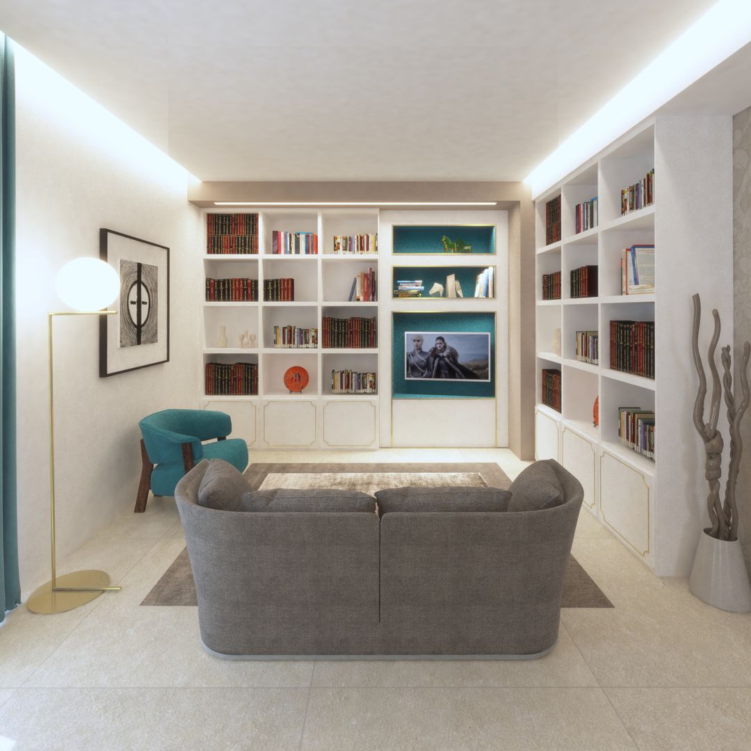 Appartamento San sebastiano al Vesuvio, arch. Lorenzo Criscitiello arch. Lorenzo Criscitiello Modern living room