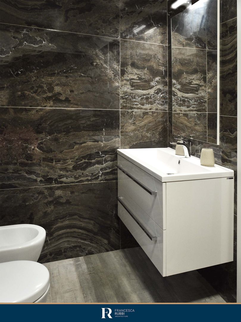 Ristrutturazione appartamento 140 mq – Roma, Francesca Rubbi Architecture Francesca Rubbi Architecture Modern Banyo