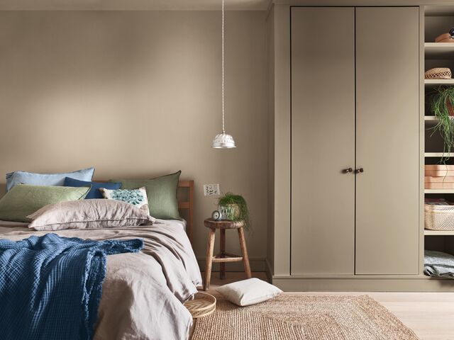 Dulux Colour of the Year 2021 in your bedroom - Trust palette Dulux UK غرفة نوم dulux, brave ground, colour of the year, 2021, bedroom paint, bedroom colour, trust palette,Accessories & decoration