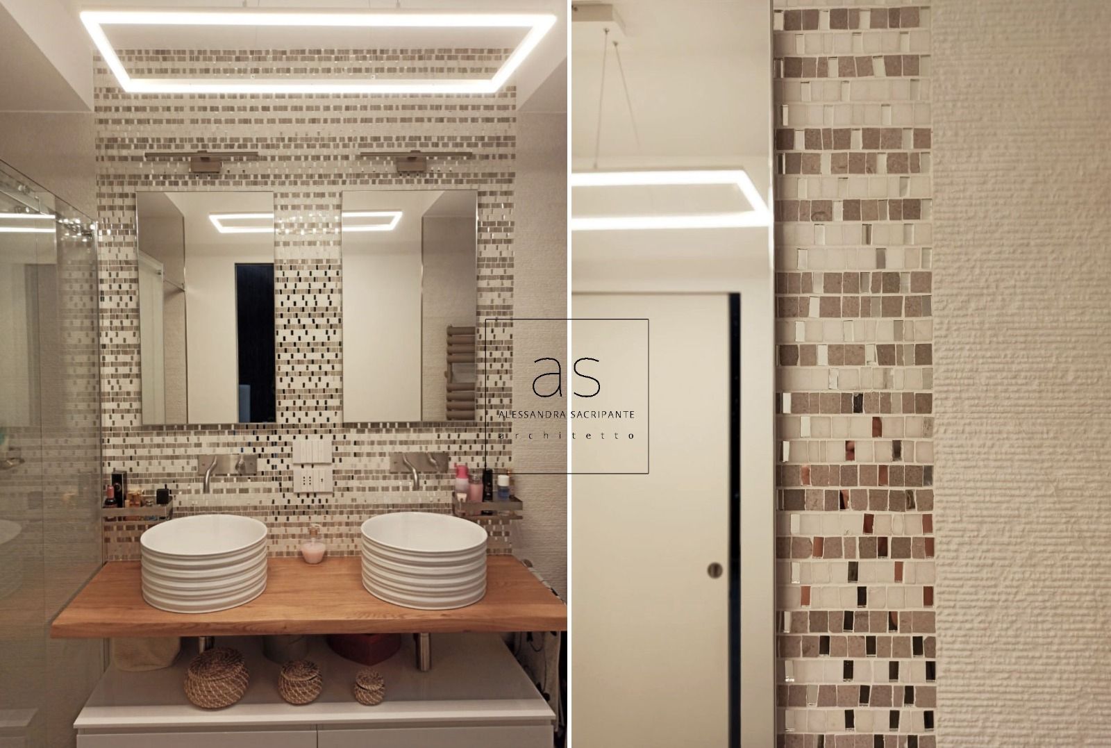 Ristrutturazione appartamento Roma, Alessandra Sacripante Alessandra Sacripante 모던스타일 욕실