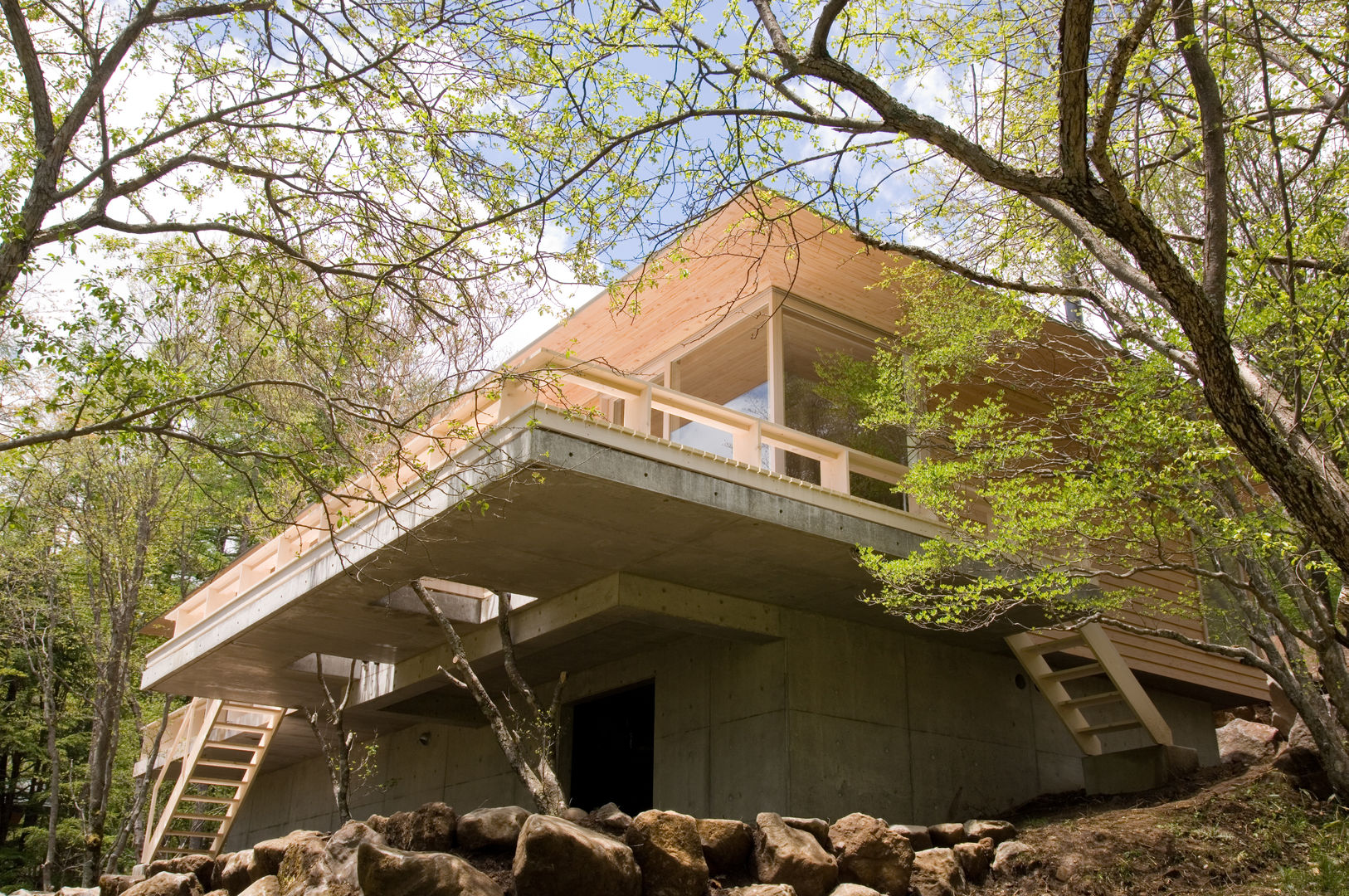 八ヶ岳のセカンドハウス, 根岸達己建築室 根岸達己建築室 Rumah pedesaan Kayu Wood effect