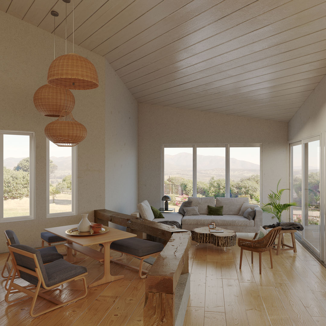 Casa Valle Alegre, Futurista 3D Spa Futurista 3D Spa Rustic style living room