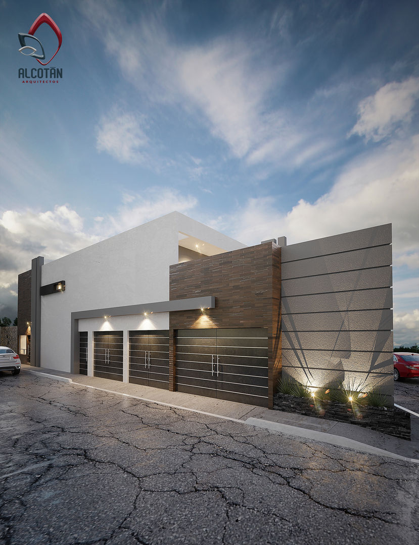 CASA HABITACIÓN JC, ALCOTÁN Arquitectos ALCOTÁN Arquitectos Single family home Wood Wood effect