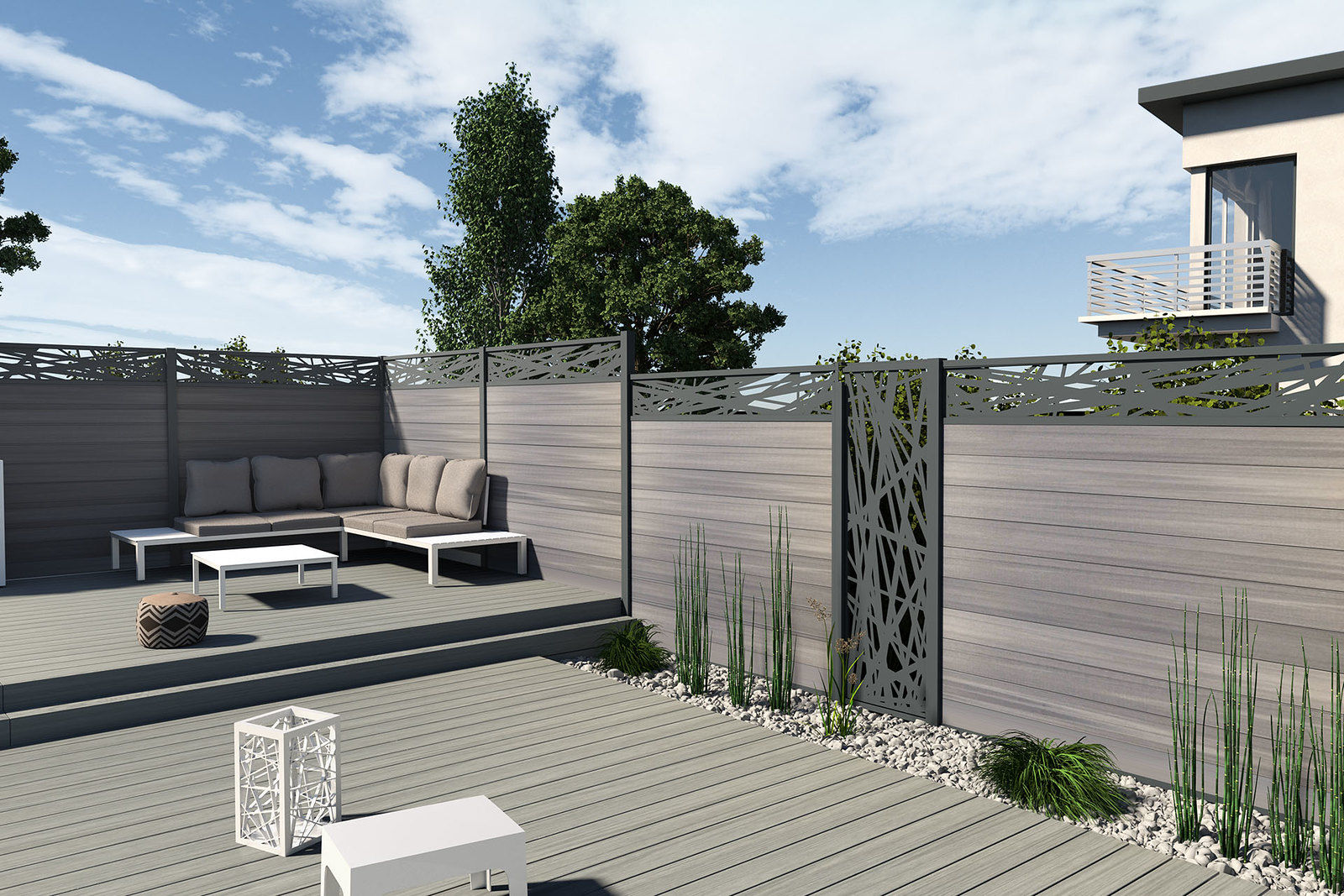 Boston projecten, Exclusieve tuinproducten Exclusieve tuinproducten Modern garden Wood-Plastic Composite Fencing & walls