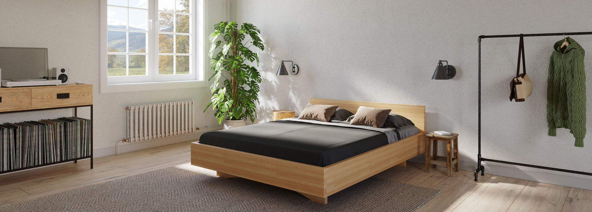 Betten - Massiv und Langlebig, Woodq UG (haftungsbeschränkt) Woodq UG (haftungsbeschränkt) ห้องนอน เตียงนอนและหัวเตียง