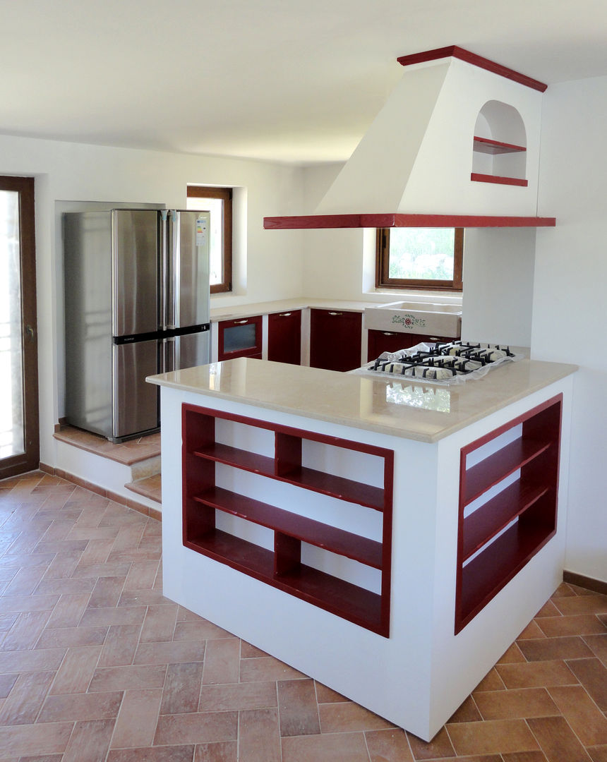 Cucina in muratura, Falegnamerie Design Falegnamerie Design Kitchen Wood Wood effect