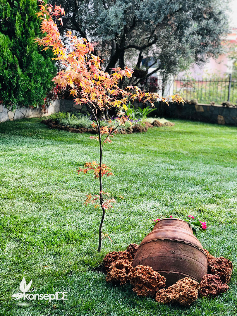 BADEMLİ N.Ş Özel Konut , konseptDE Peyzaj Fidancılık Tic. Ltd. Şti. konseptDE Peyzaj Fidancılık Tic. Ltd. Şti. Jardines de estilo rústico