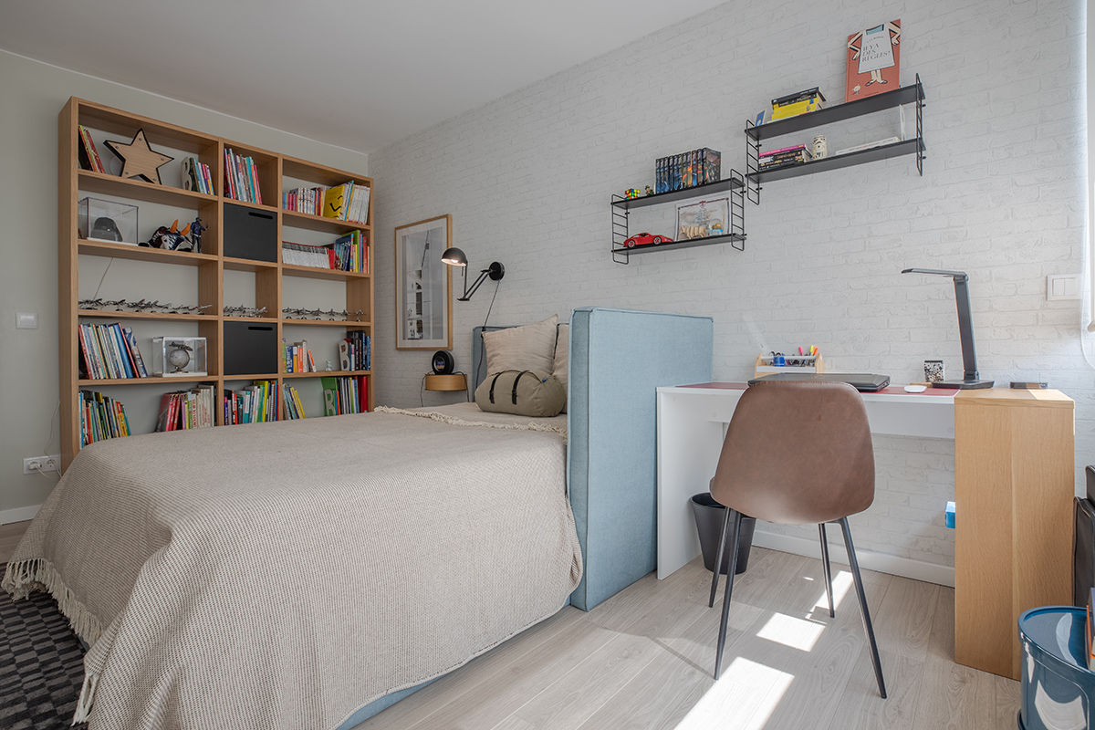 Apartamento em Lisboa - Shi Studio Interior Design, ShiStudio Interior Design ShiStudio Interior Design Dormitorios pequeños