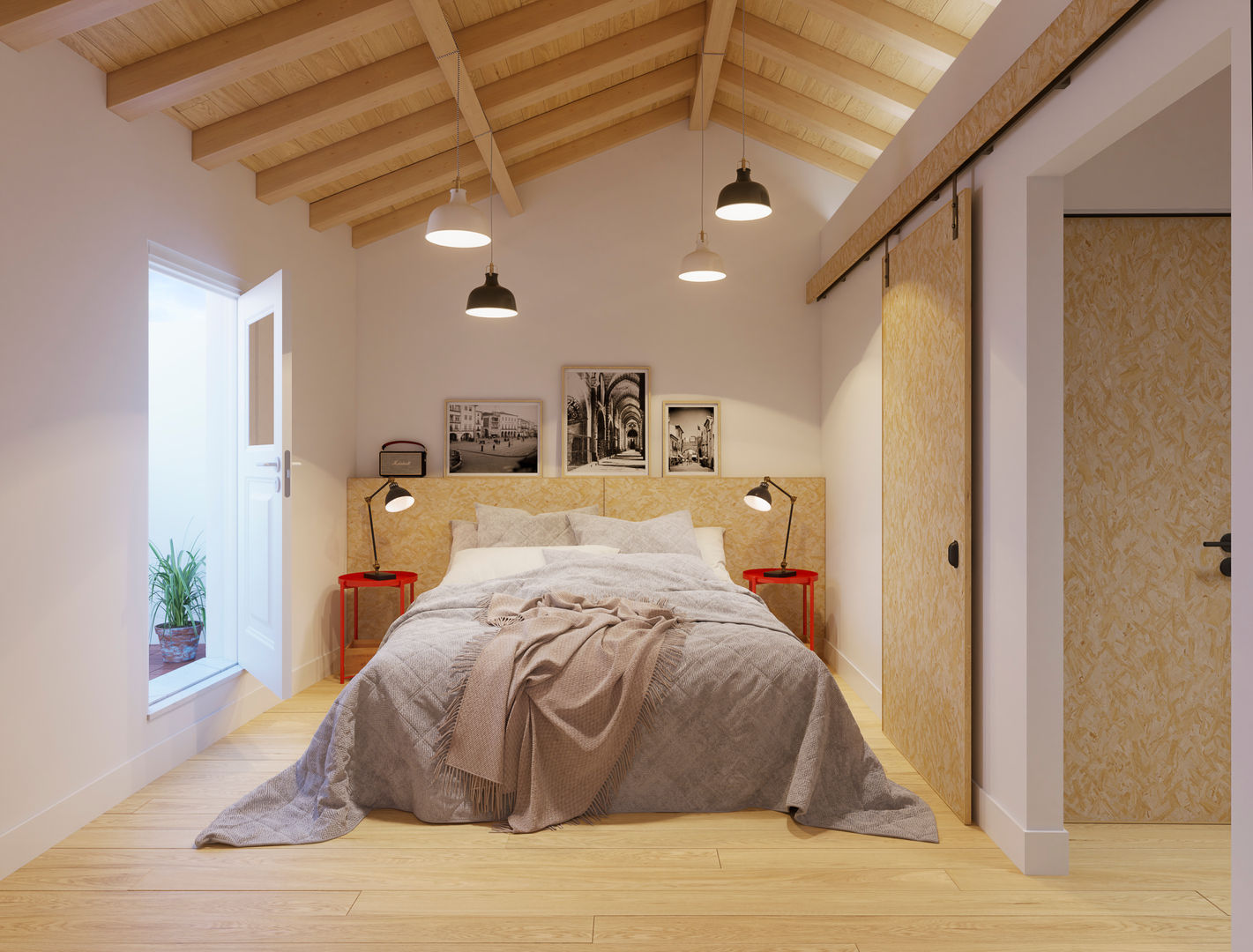 Casa Água de Prata, Of Art Of Art Industrial style bedroom Wood Wood effect