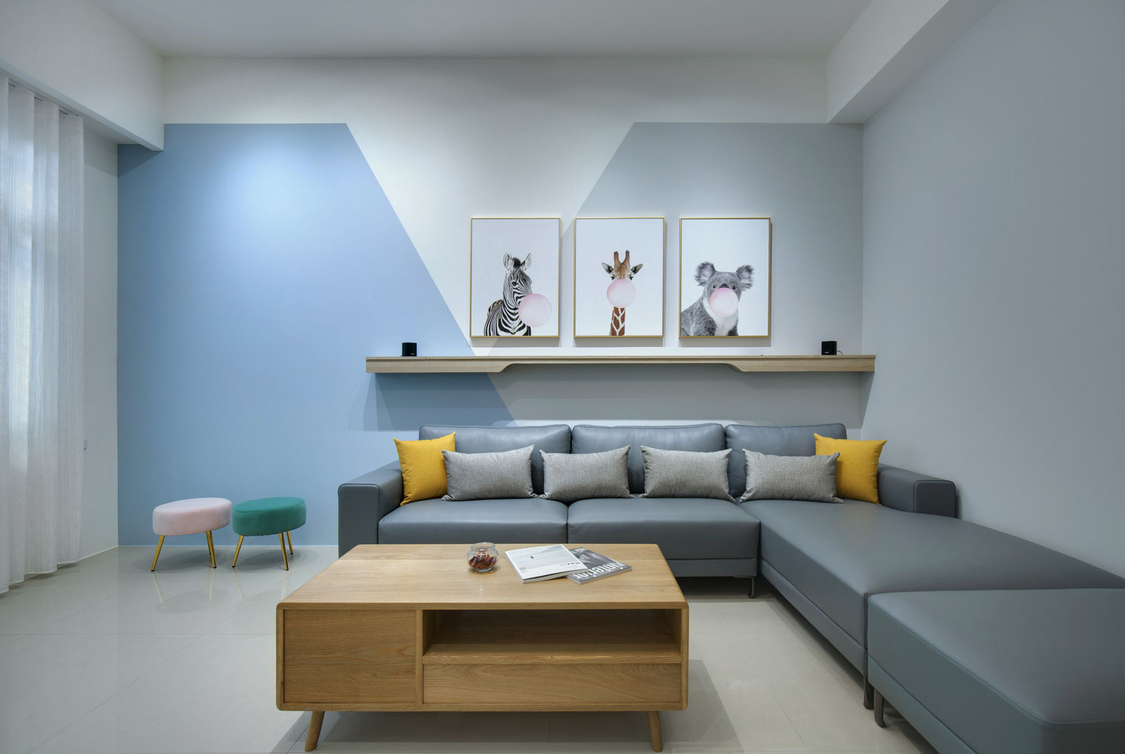 虎尾-禾楓君悅A8 大漢創研室內裝修設計有限公司 Scandinavian style living room