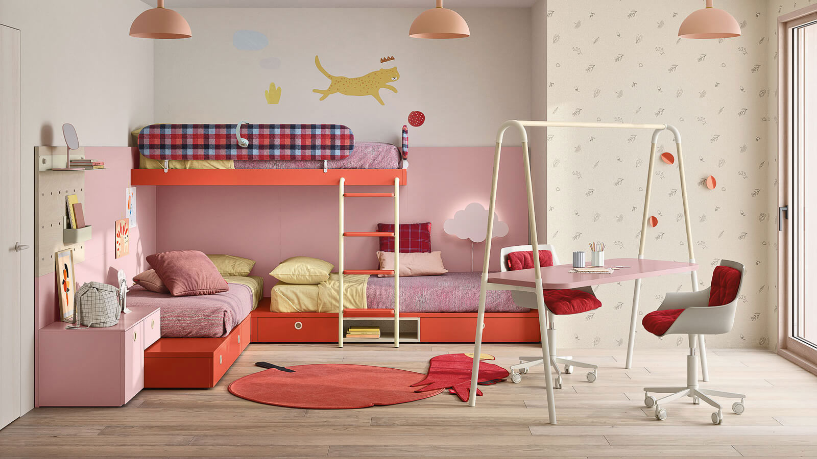 Progettazione cameretta bambini - camera ragazzi, TopArredi TopArredi Dormitorios modernos Derivados de madera Transparente