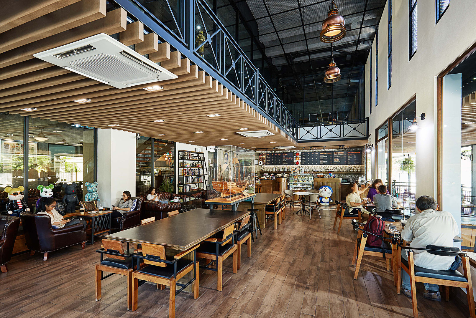 The M Cafe Phutthabucha, Modernize Design + Turnkey Modernize Design + Turnkey Phòng ăn phong cách hiện đại