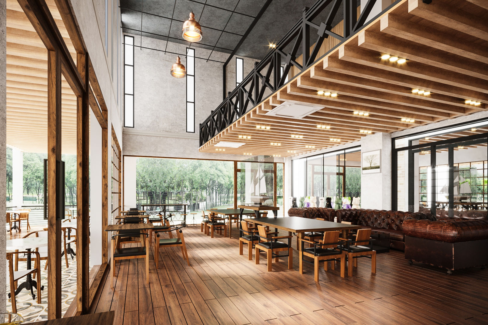 The M Cafe Phutthabucha, Modernize Design + Turnkey Modernize Design + Turnkey Phòng ăn phong cách hiện đại