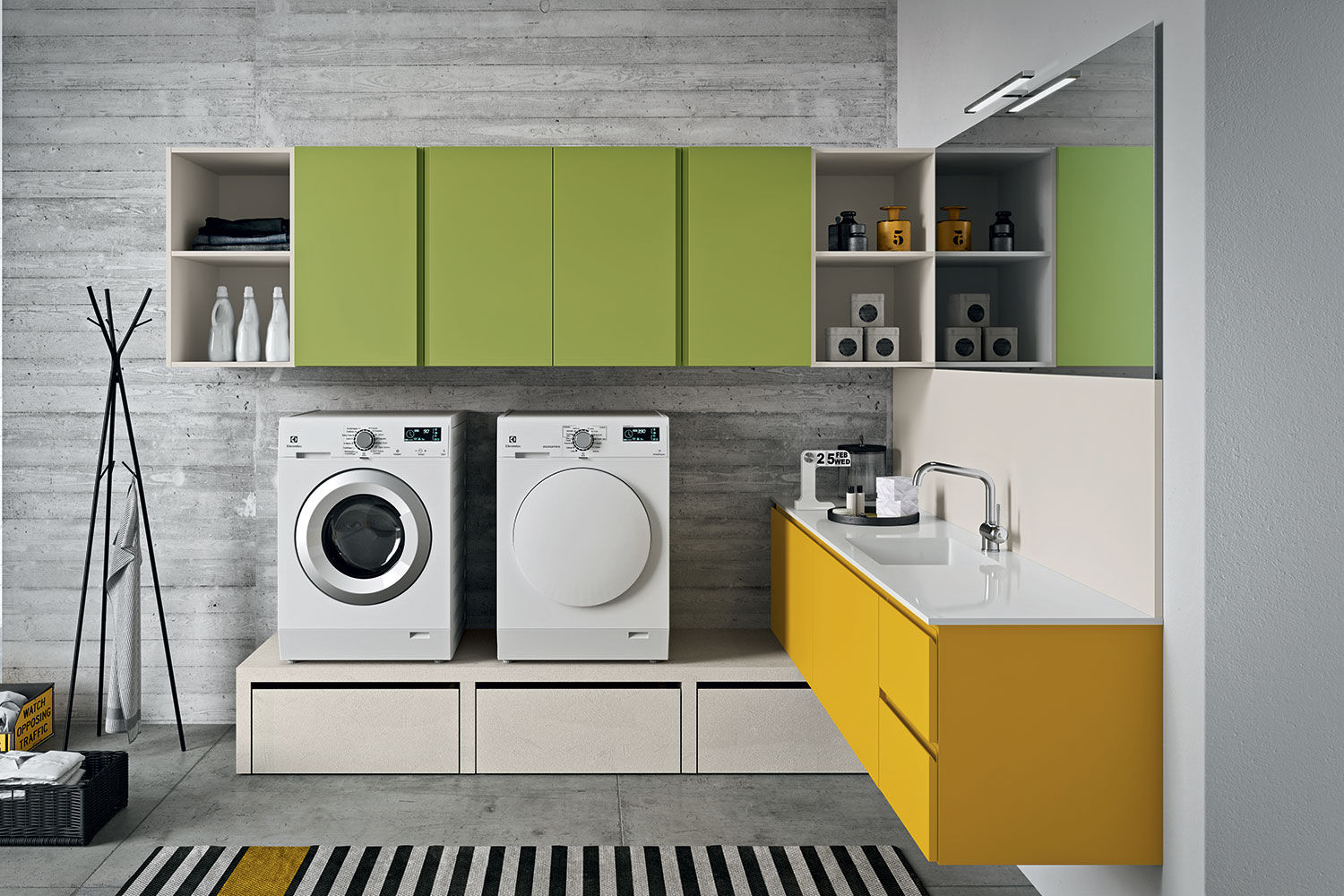 Arredo lavanderia con lavatrice e asciugatrice: Collaboriamo con le migliori aziende Italiane, TopArredi TopArredi Modern bathroom