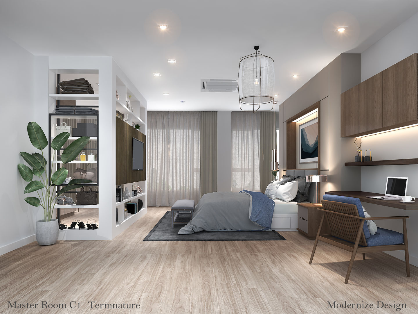 Termnature, Modernize Design + Turnkey Modernize Design + Turnkey Modern style bedroom Wood Wood effect