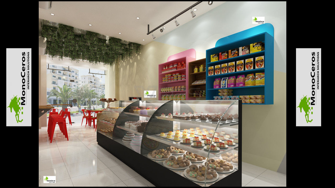 Bakery Outlet Interior Work, Monoceros Interarch Solutions Monoceros Interarch Solutions Ruang Komersial Kantor & toko