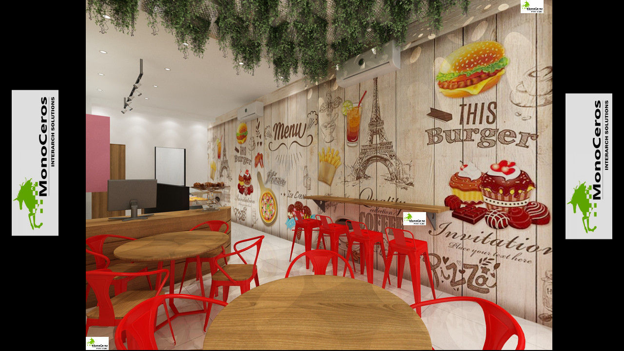 Bakery Outlet Interior Work, Monoceros Interarch Solutions Monoceros Interarch Solutions Ruang Komersial Kantor & toko