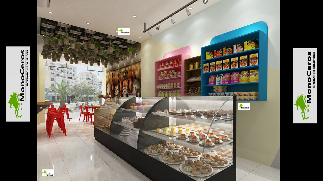 Bakery Outlet Interior Work, Monoceros Interarch Solutions Monoceros Interarch Solutions Espacios comerciales Oficinas y Tiendas