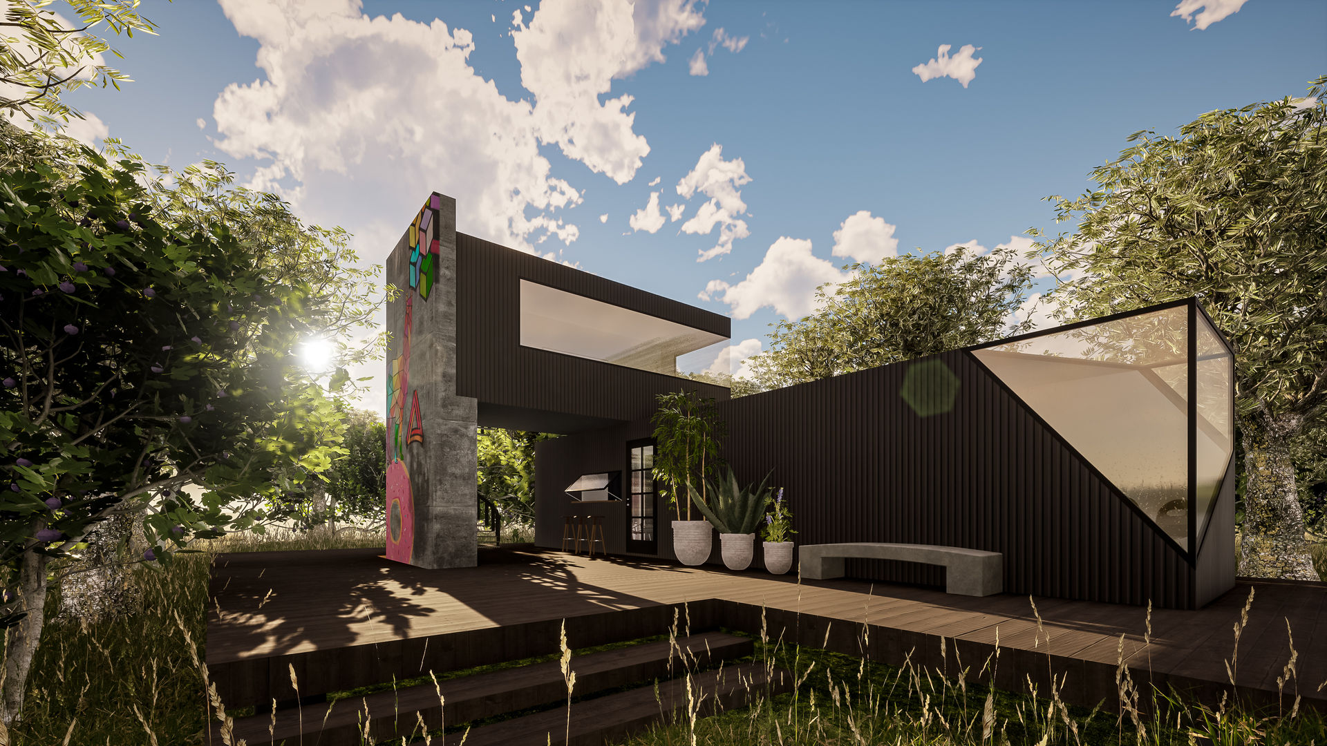 Urla'da Konteyner House Projesi , GKüp İç Mimarlık ve Tasarım Atölyesi GKüp İç Mimarlık ve Tasarım Atölyesi Маленькие дома