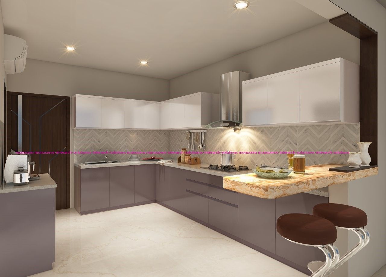 Flat interior work Monoceros Interarch Solutions Modern kitchen