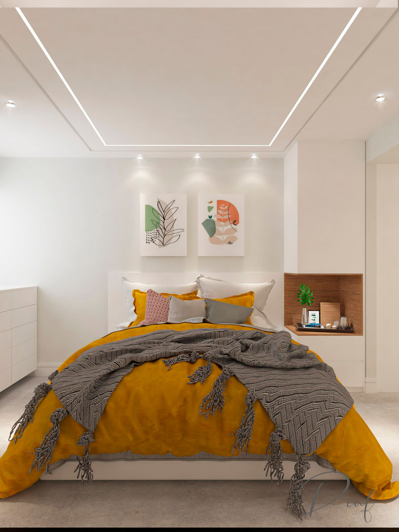 Proyecto ECG, Diaf design Diaf design Small bedroom