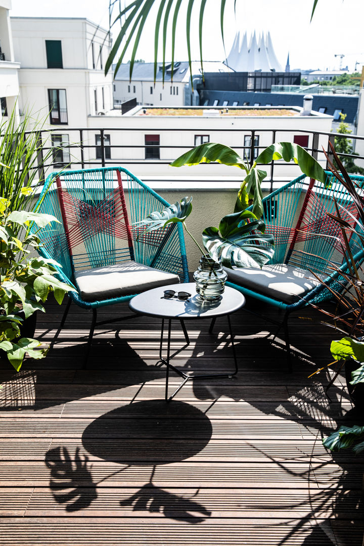 URBAN APARTMENT, MM STUDIO - INTERIORS BERLIN MM STUDIO - INTERIORS BERLIN Minimalistischer Balkon, Veranda & Terrasse