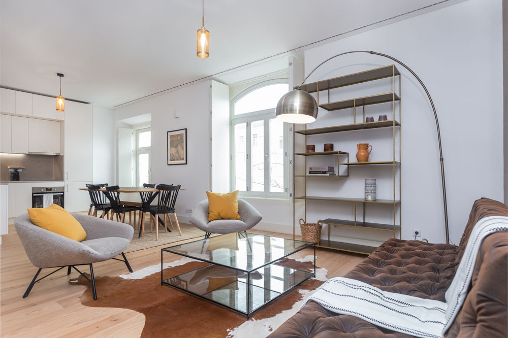 Fotorreportagem de Apartamento em Lisboa, HOUSE PHOTO HOUSE PHOTO Modern living room