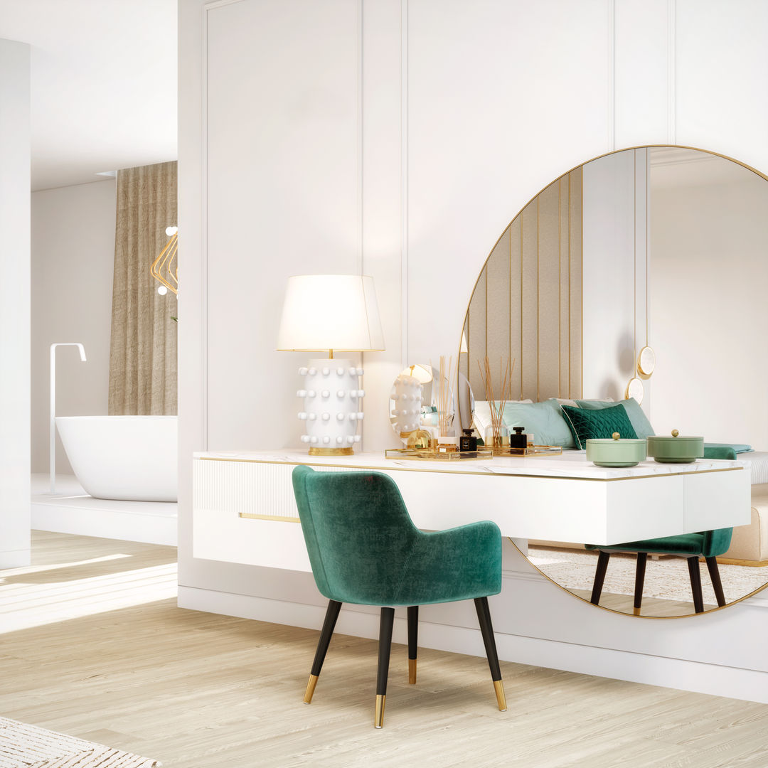 Suite ByOriginal Quartos modernos suite, quarto, cama, mobiliário, exclusivo, requintado, dourado, neutro, open space