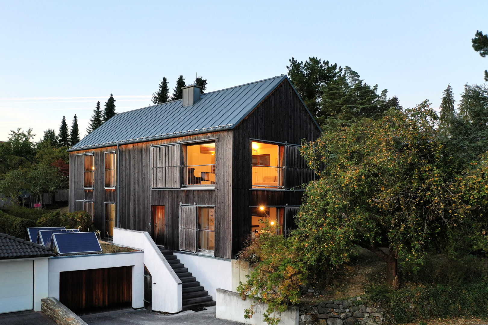 Einfamilienhaus im Taunus, Architekturfotografie Tim Voelter Architekturfotografie Tim Voelter منزل خشبي