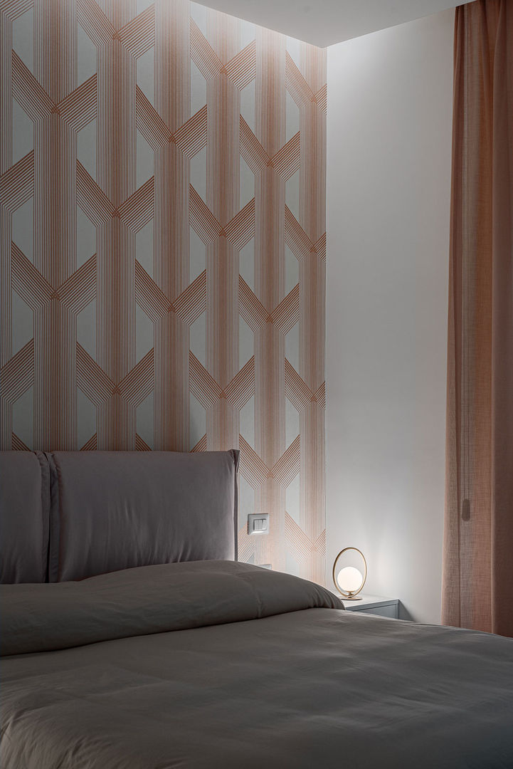 Camera da letto manuarino architettura design comunicazione Camera da letto minimalista Carta carta da parati, camera, master bedroom, wallpaper,Illuminazione