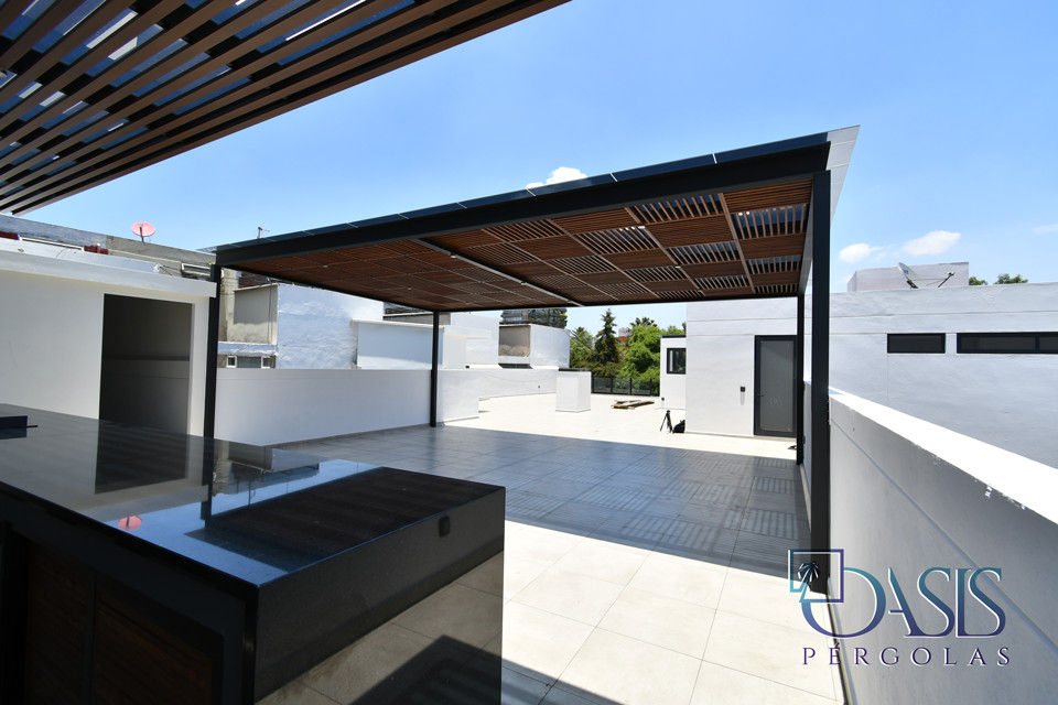 Terraza Extraordinaria CMDX Oasis Pérgolas Balcones y terrazas modernos